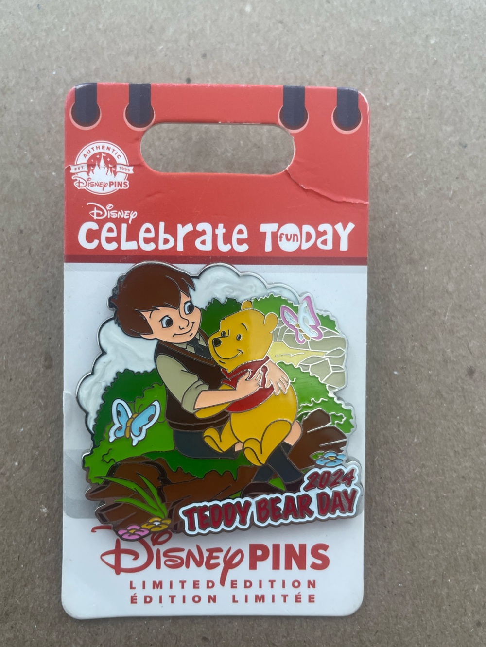 Disney Celebrate Today Pin -  Teddy Bear Day 2024 Winnie the Pooh
